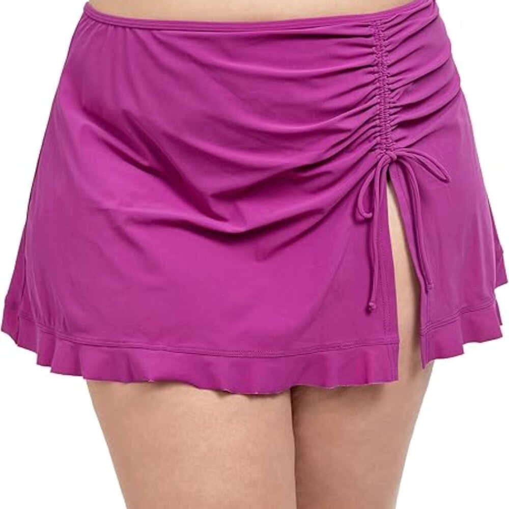 PROFILE BY GOTTEX WOMEN'S TUTTI FRUTTI FULL FIGUERE SKIRTED BOTTOM WARM VIOLA 16